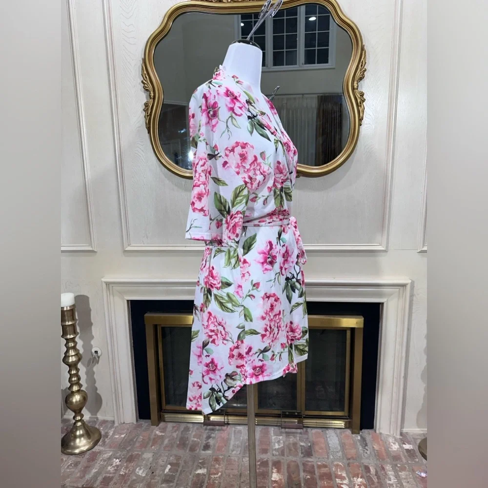 Show Me Your Mumu Floral Kimono Robe Wrap Belted O/S Lightweight Lounge Cover Up